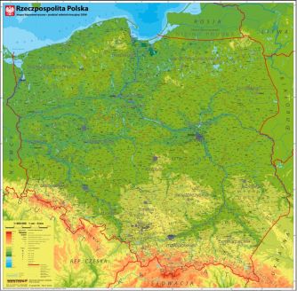 Mapa hipsometryczna Polski