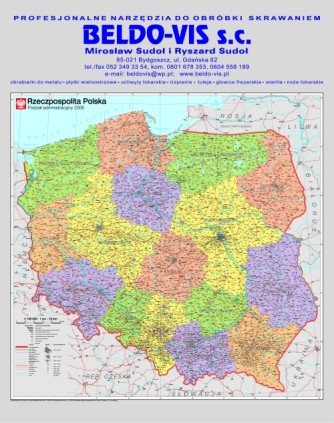 Polska,  Mapa z reklamą